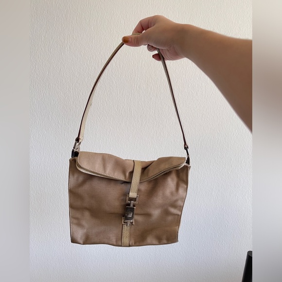 Vintage Gucci Canvas Shoulder Bag - Picture 3 of 9